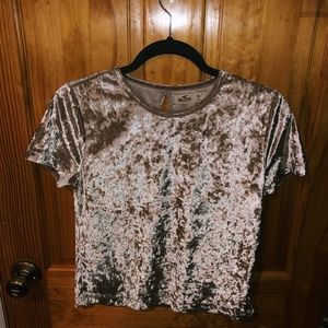 Suede T-Shirt Top